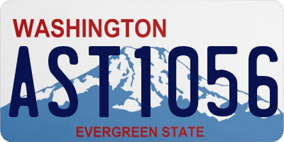 WA license plate AST1056