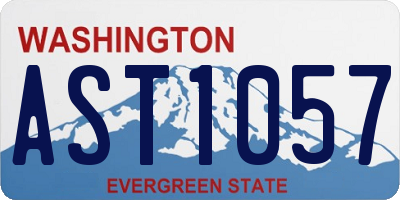WA license plate AST1057