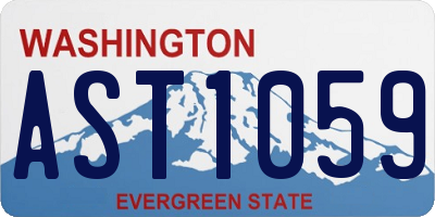 WA license plate AST1059