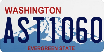 WA license plate AST1060