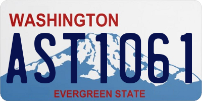 WA license plate AST1061