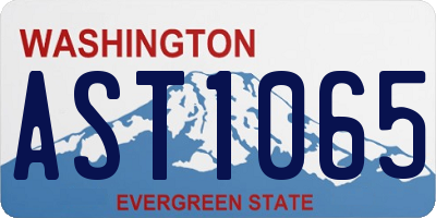 WA license plate AST1065