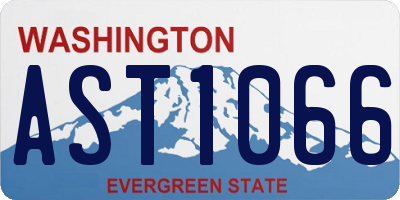 WA license plate AST1066