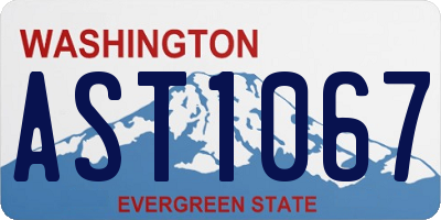 WA license plate AST1067