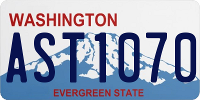 WA license plate AST1070