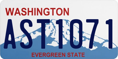 WA license plate AST1071