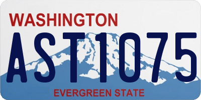 WA license plate AST1075