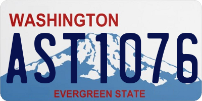 WA license plate AST1076