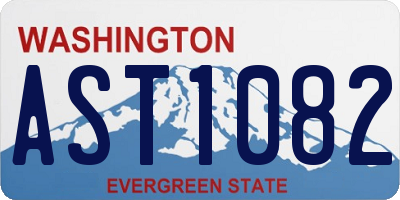WA license plate AST1082