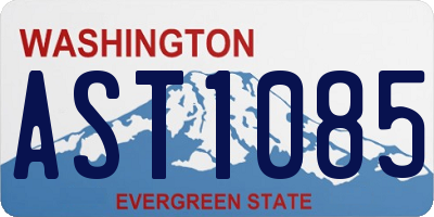 WA license plate AST1085
