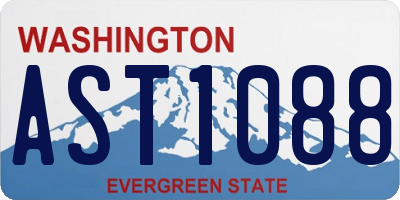 WA license plate AST1088