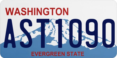 WA license plate AST1090