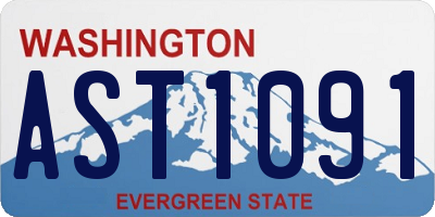 WA license plate AST1091