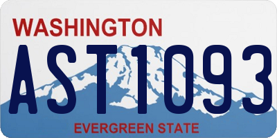 WA license plate AST1093