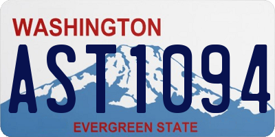 WA license plate AST1094