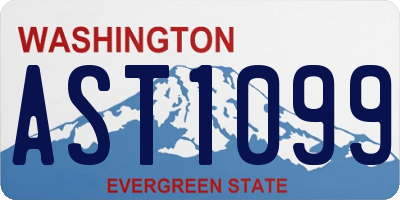 WA license plate AST1099