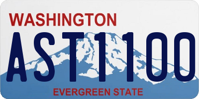 WA license plate AST1100