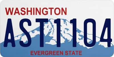 WA license plate AST1104