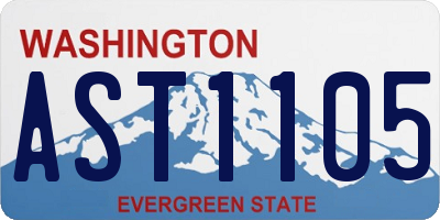 WA license plate AST1105