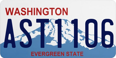 WA license plate AST1106