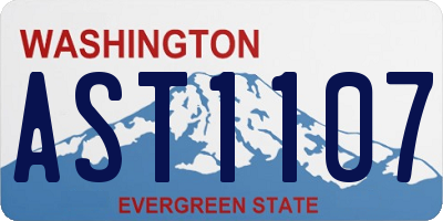 WA license plate AST1107