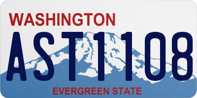 WA license plate AST1108