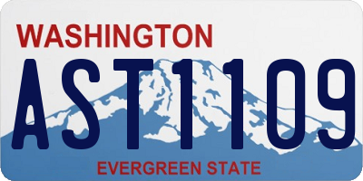 WA license plate AST1109