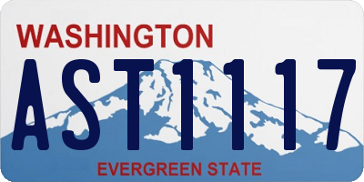 WA license plate AST1117