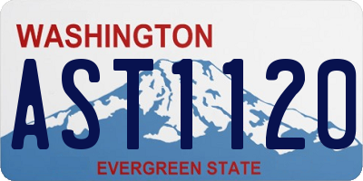 WA license plate AST1120