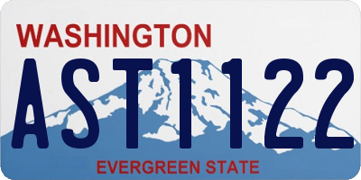 WA license plate AST1122