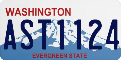 WA license plate AST1124