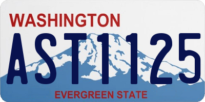 WA license plate AST1125