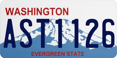 WA license plate AST1126
