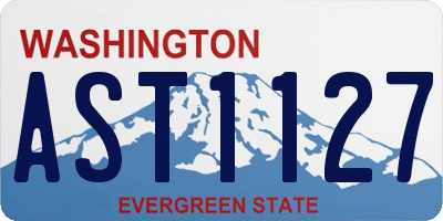 WA license plate AST1127