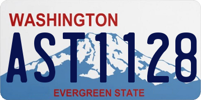 WA license plate AST1128
