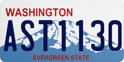 WA license plate AST1130