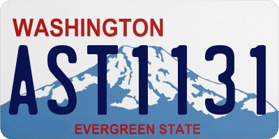 WA license plate AST1131