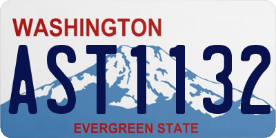WA license plate AST1132