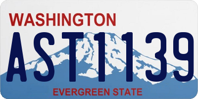 WA license plate AST1139