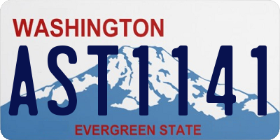 WA license plate AST1141