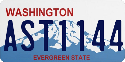WA license plate AST1144