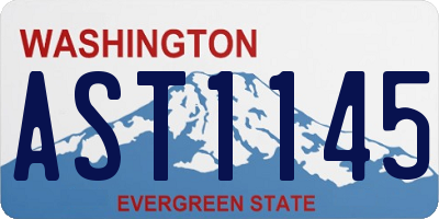 WA license plate AST1145