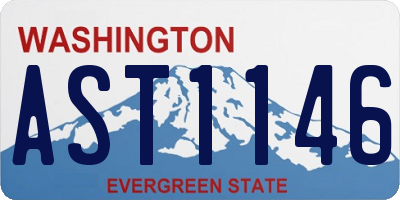WA license plate AST1146
