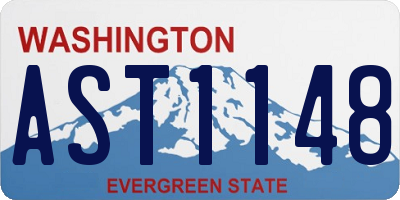 WA license plate AST1148