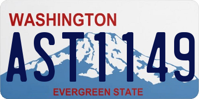 WA license plate AST1149