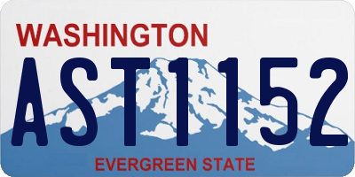 WA license plate AST1152