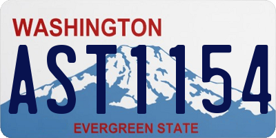WA license plate AST1154