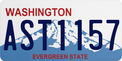 WA license plate AST1157