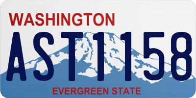 WA license plate AST1158