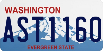 WA license plate AST1160